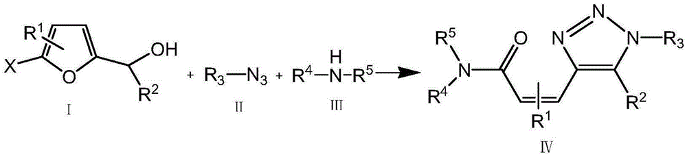 Alkenyl amide triazole compound and synthetic method thereof