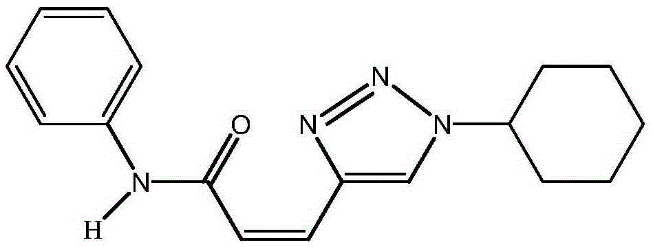 Alkenyl amide triazole compound and synthetic method thereof