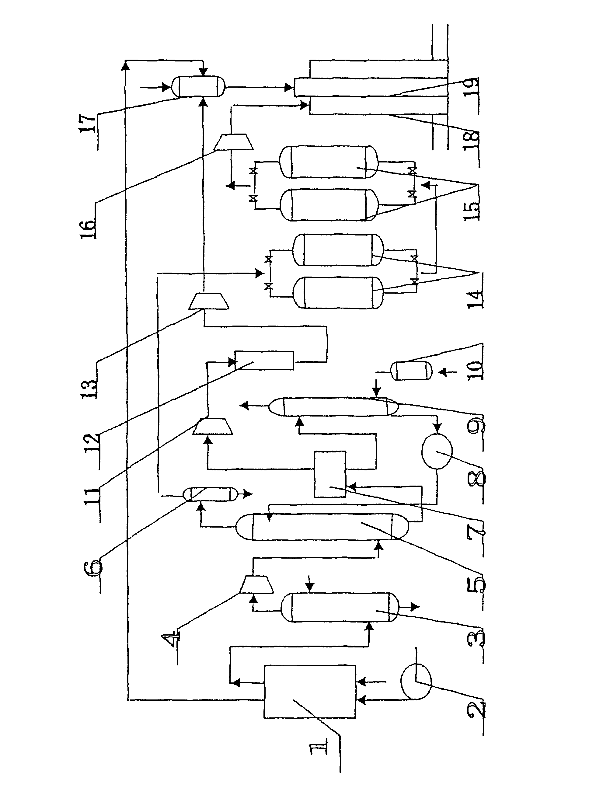 Equipment for pressurized adsorption of gaseous carbon dioxide from boiler flue gas for oil recovery by well injection