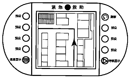 Hospital interior navigation and information interaction system and route planning method