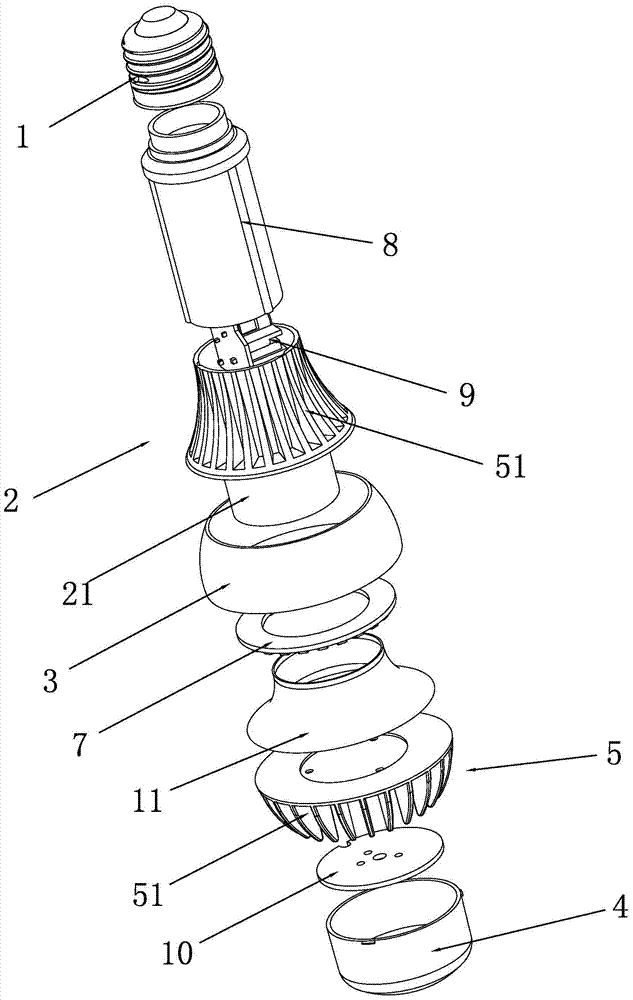 A wide angle led light