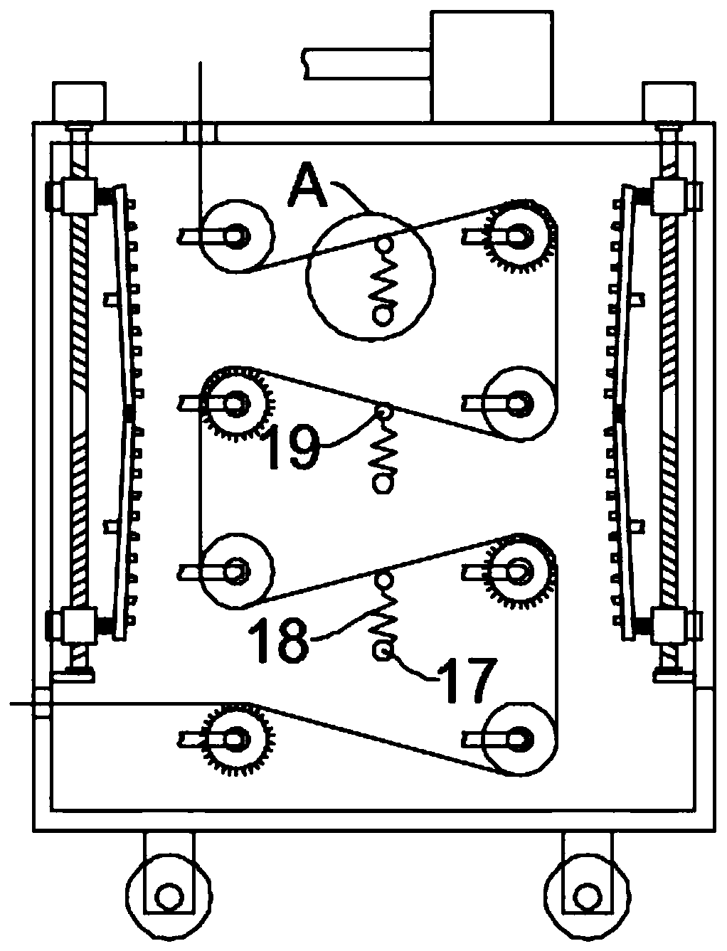 Device for removing textile dust on textile fabric