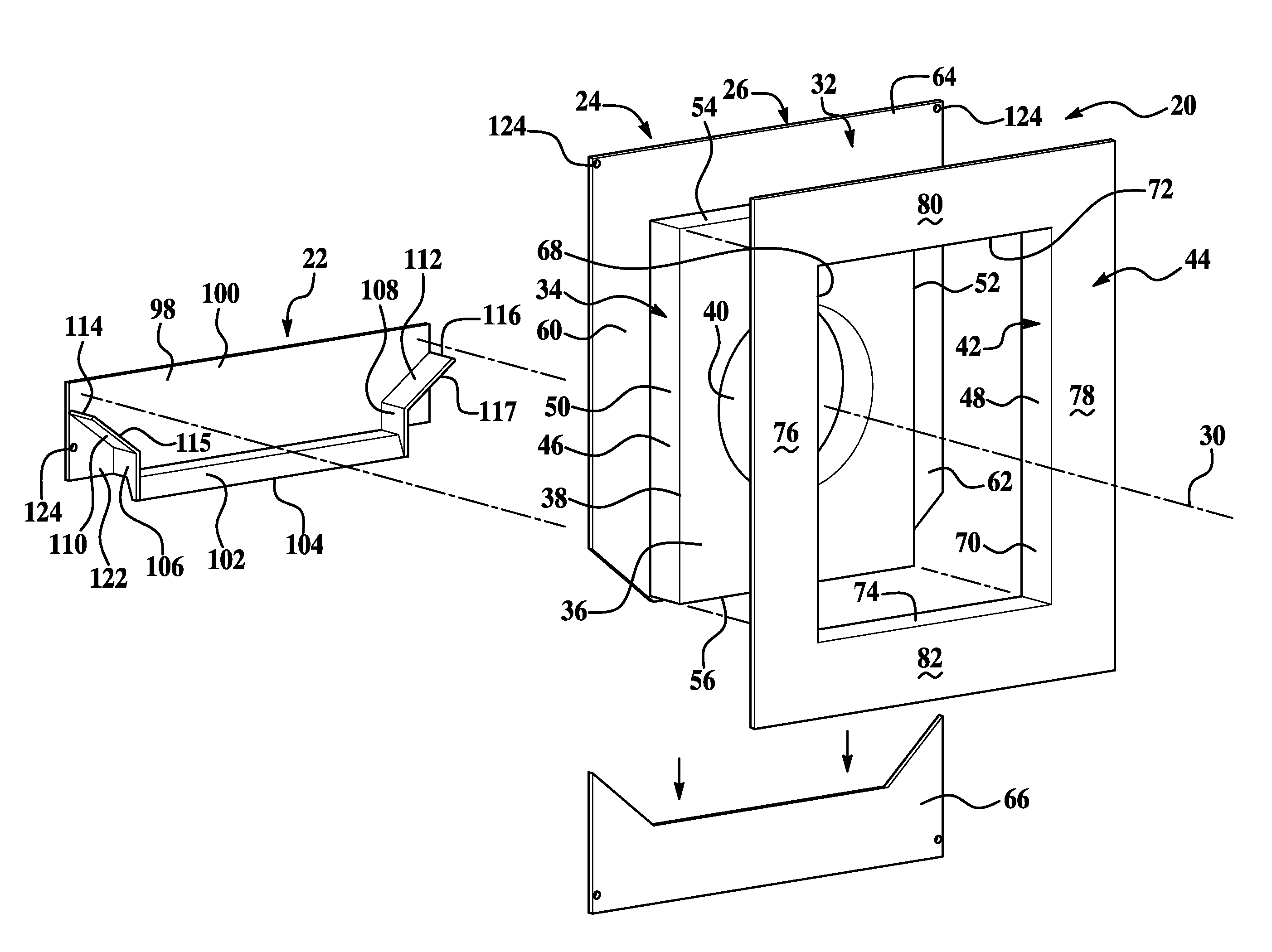 Exterior siding mounting bracket assembly and method of assembly