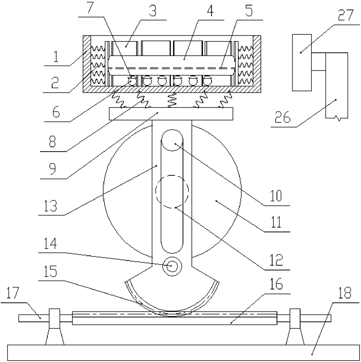 Vibration screening machine