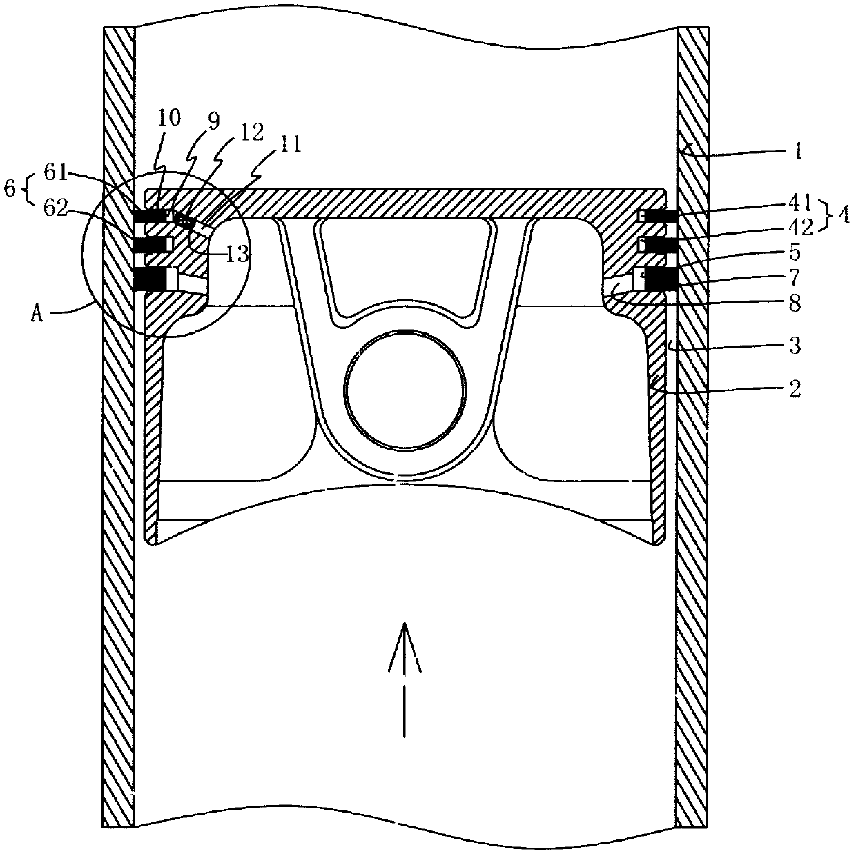 A New Embedded Anti-Blow-by Oil Piston Structure