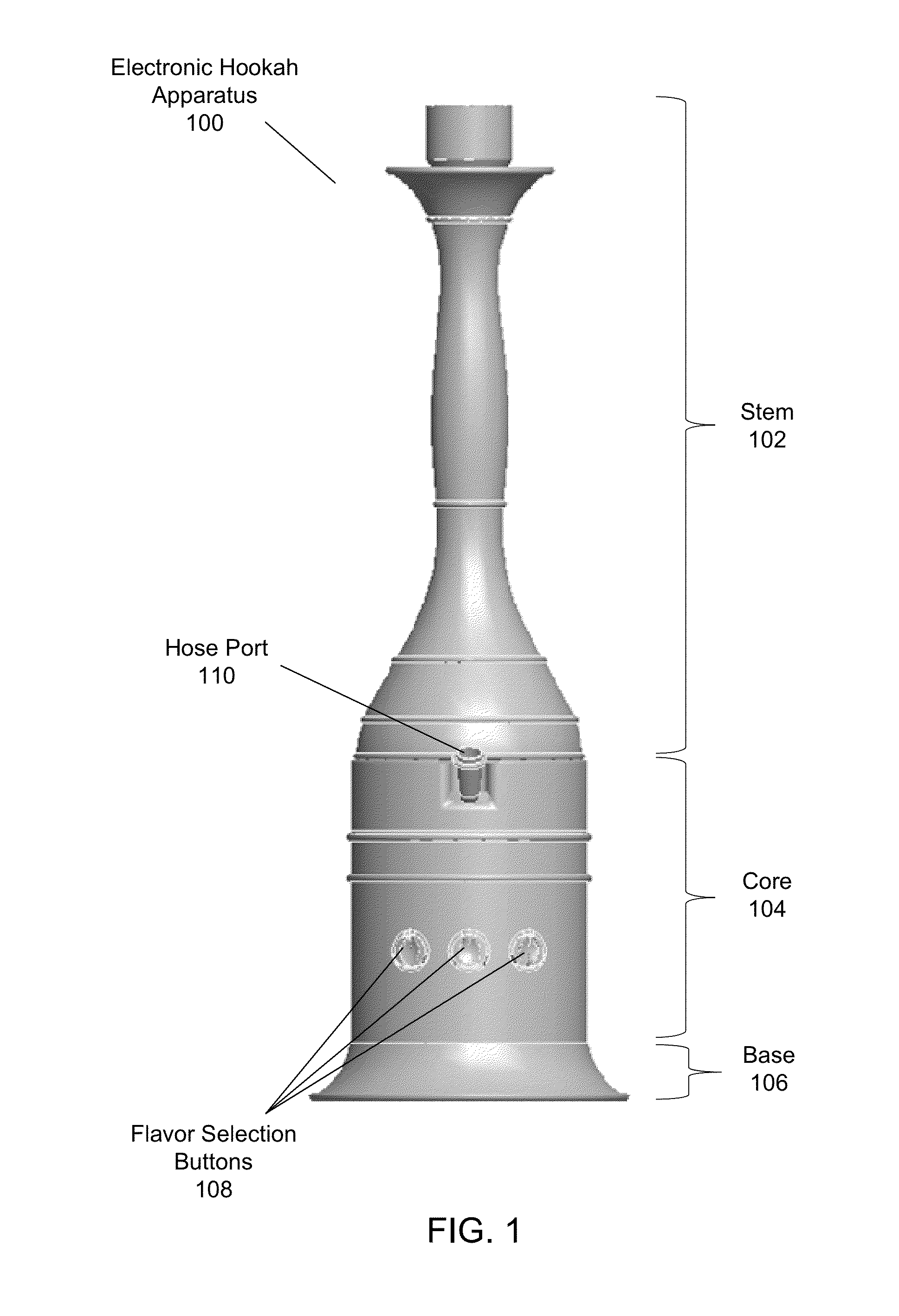 Electronic hookah apparatus