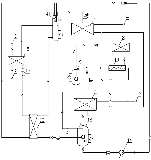 Wide and narrow passage plate type flooded generator and falling film absorber, and ammonia water absorption refrigerator