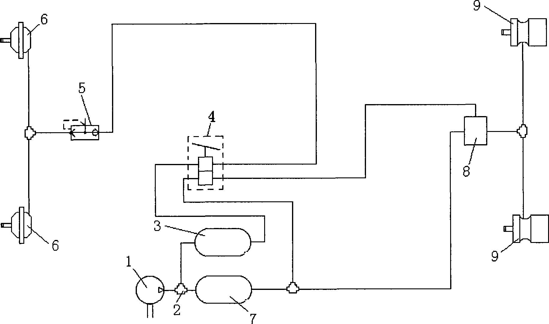 Air-pressure electric-control auxiliary brake device