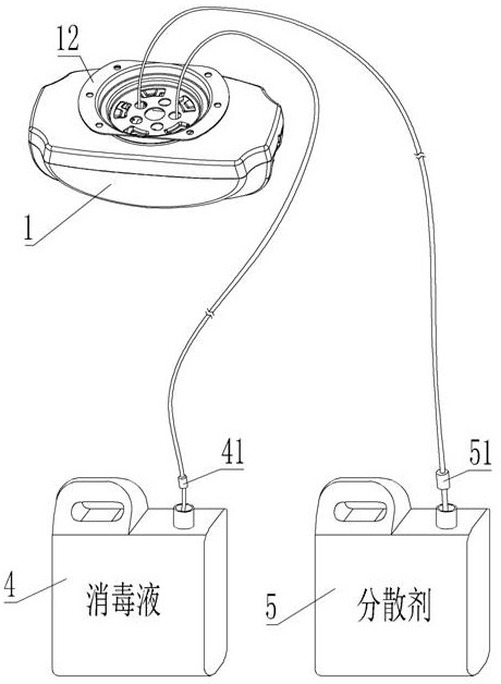 Intelligent synchronous multidirectional cloud and mist carrying space disinfection device and intelligent synchronous multidirectional cloud and mist carrying space disinfection method