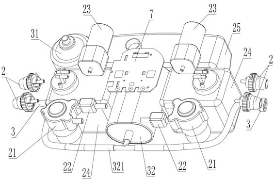 Intelligent synchronous multidirectional cloud and mist carrying space disinfection device and intelligent synchronous multidirectional cloud and mist carrying space disinfection method