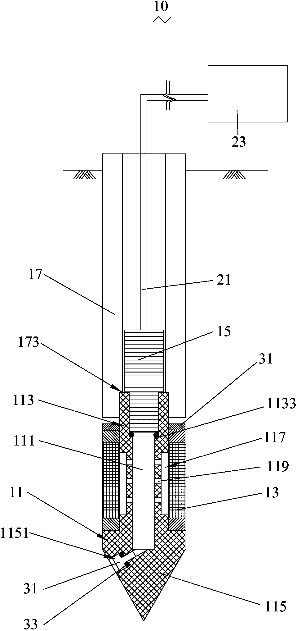 Field soil water potential measuring instrument as well as using method thereof