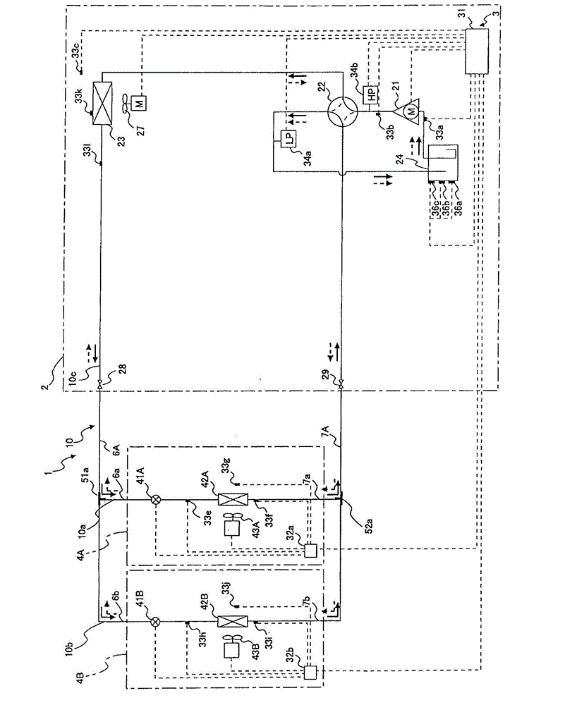 Refrigeration and air conditioning device, refrigerant leak detector, and method for detecting refrigerant leaks