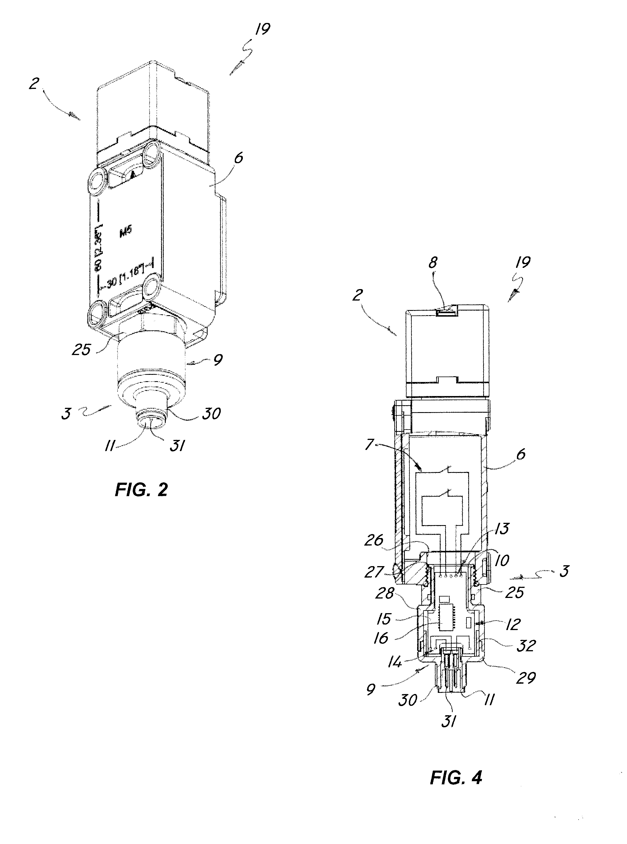 Adapter for connecting a switch device to a data bus and switch assembly comprising the adapter