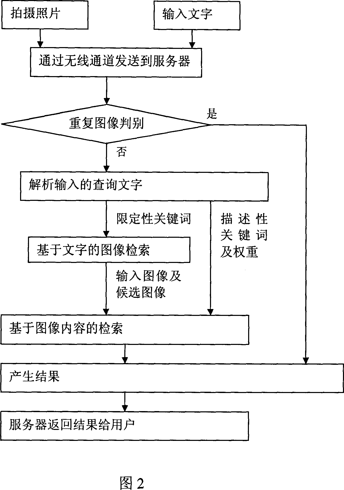 Search system and technique comprehensively using information of graphy and character