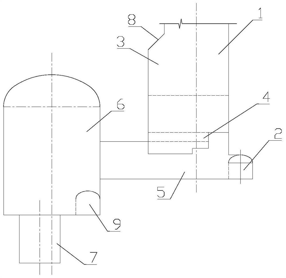 Large-section expanded-base anti-abrasion and anti-blocking draw shaft structure for underground connection with crushing cave group