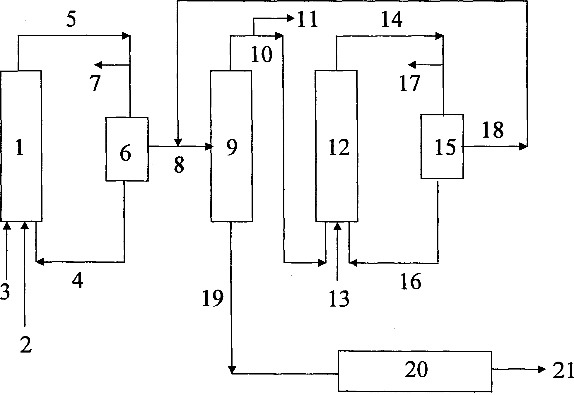 Multi-stage preparation process of carbonyl synthesizing aldehyde and/or alcohol