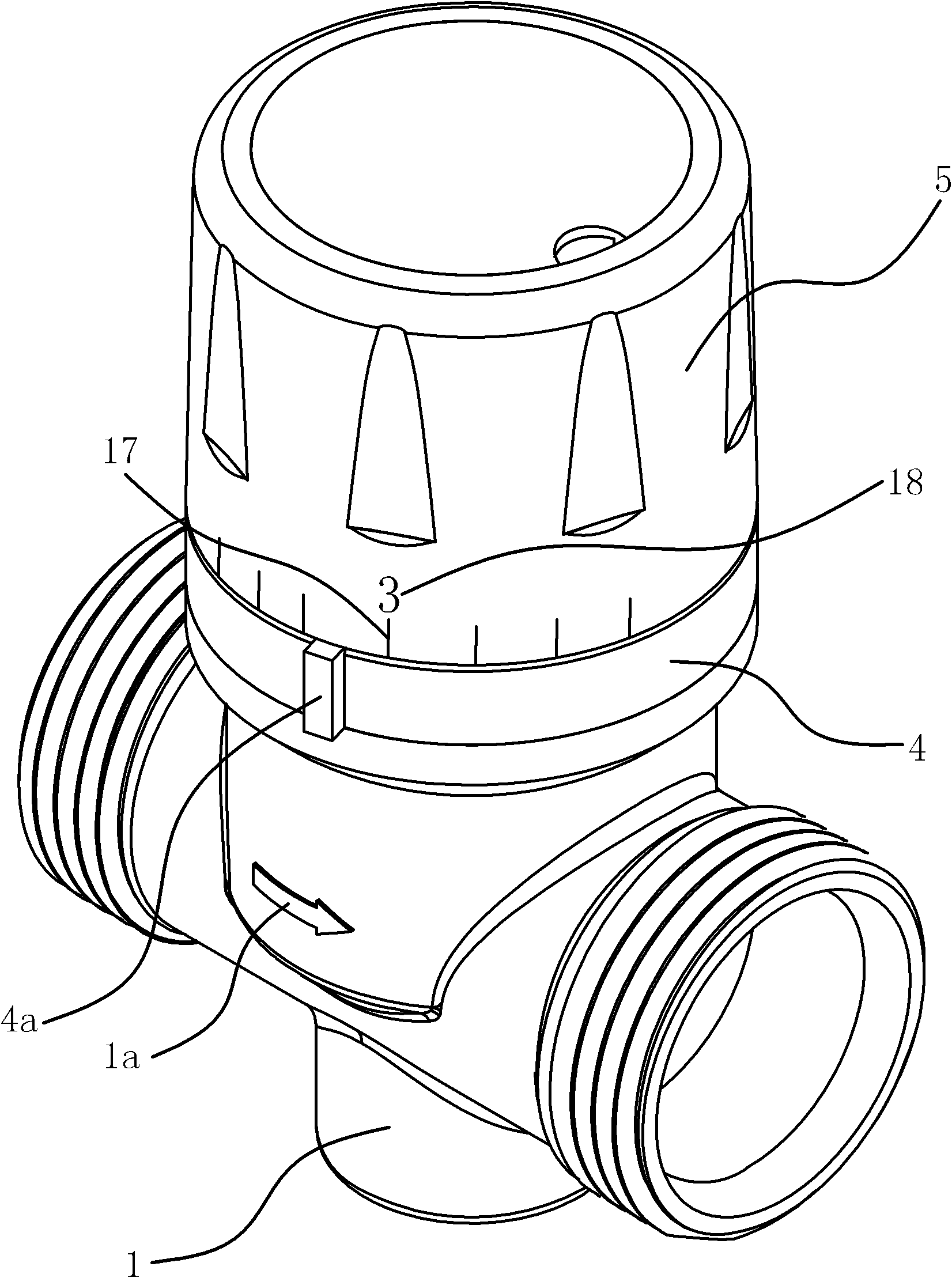 Floor heating thermostatic valve