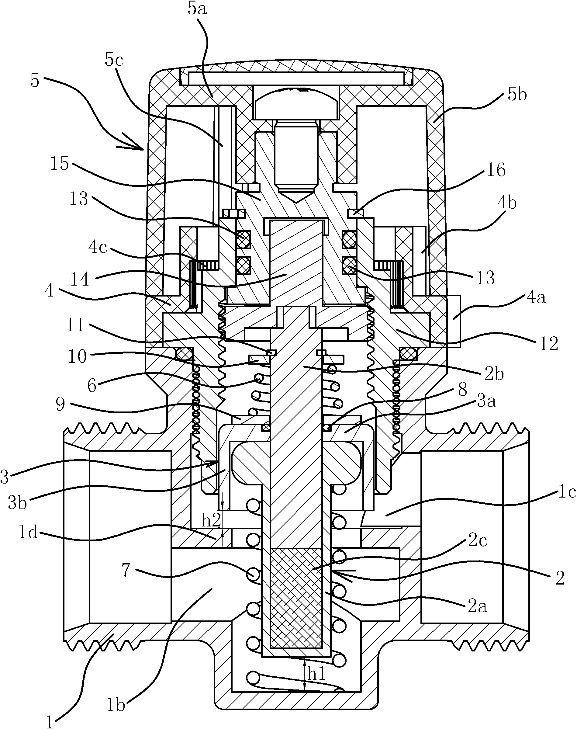 Floor heating thermostatic valve