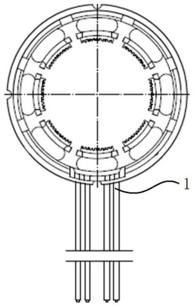 Motor winding component and injection molding motor with winding component