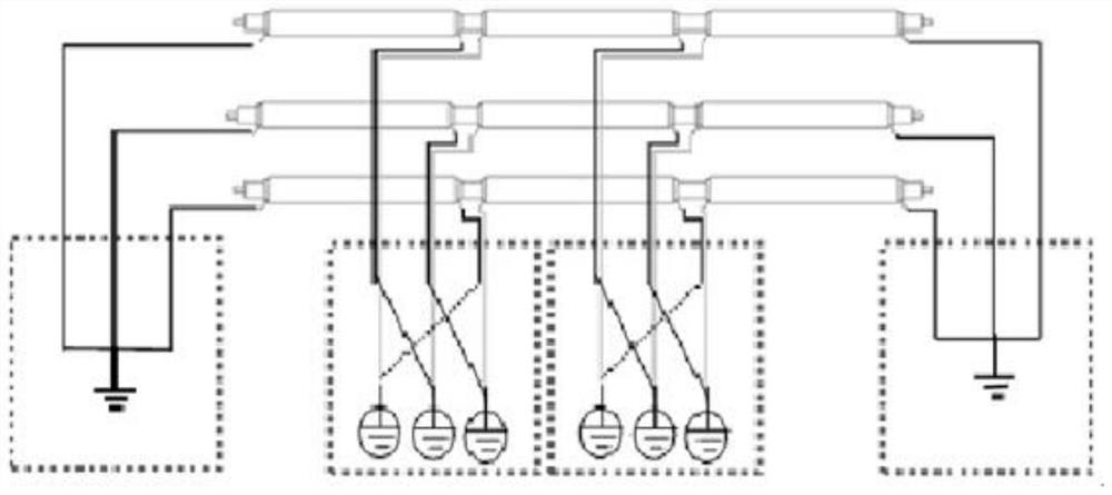 Simulation test device using returned line to perform cable fault simulation