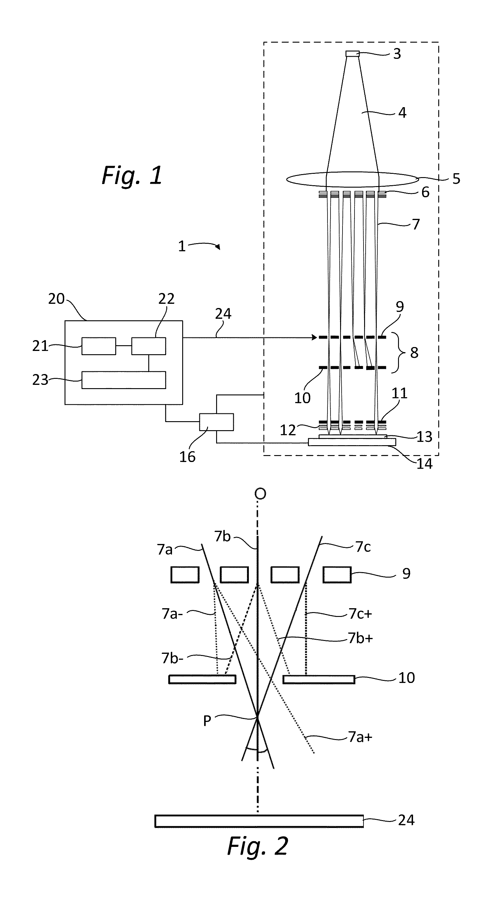 Arrangement of optical fibers, and a method of forming such arrangement