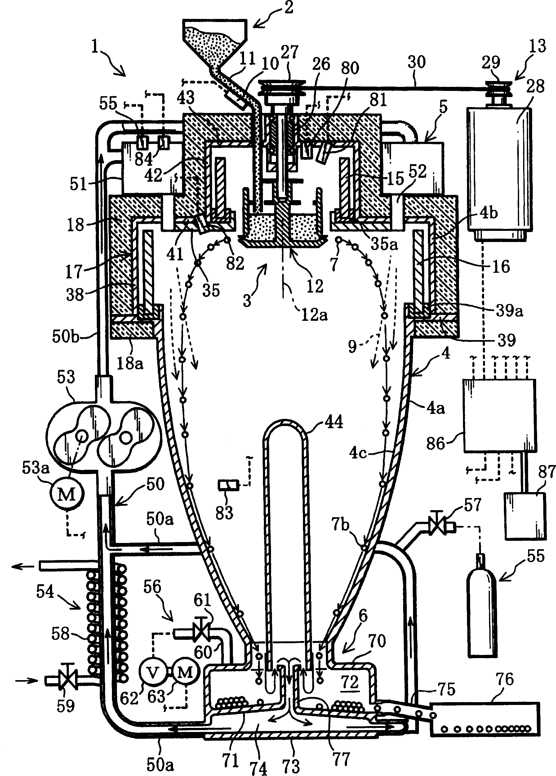 Dropping pipetype granular crystal manufacturing apparatus and granular crystal manufacturing method