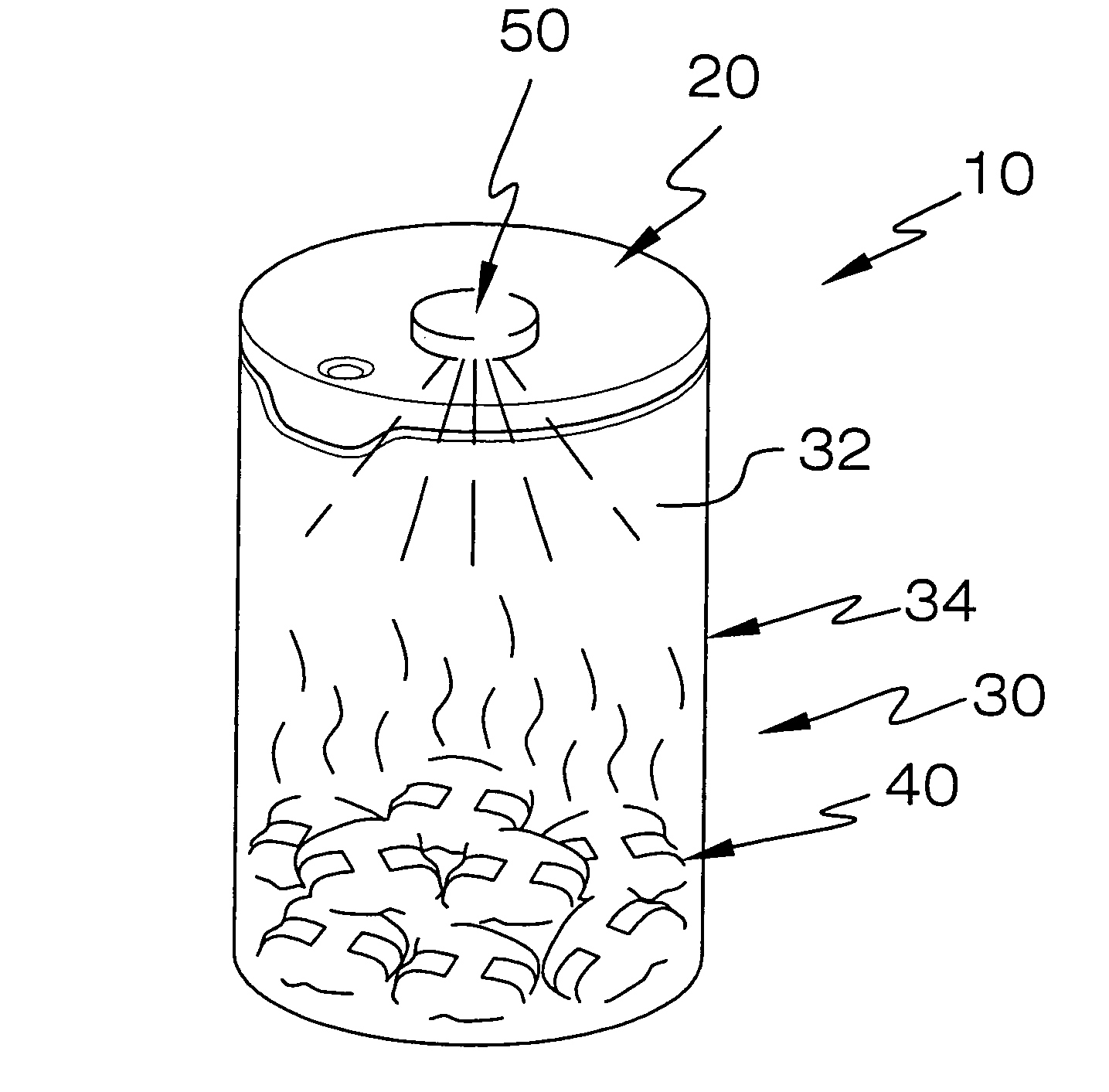 Deodorized waste receptacle