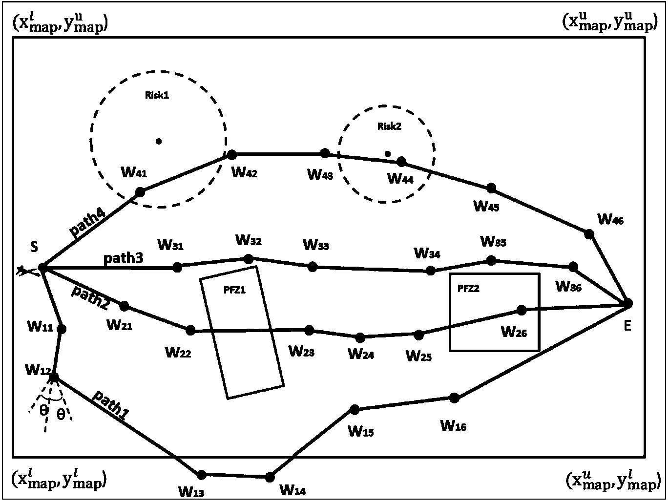 Path planning method suitable for aircraft under complicated low altitude