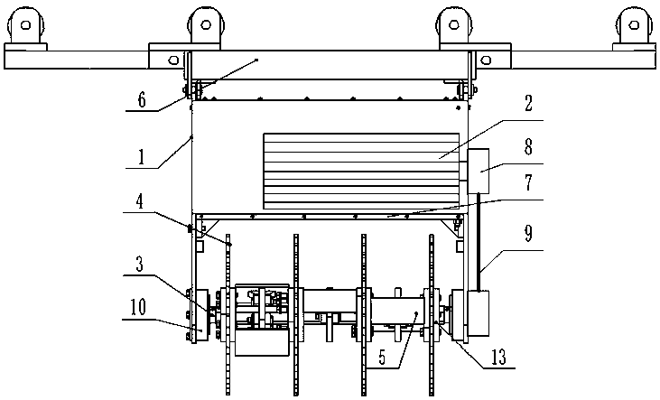 Breaking head structure for cement silo cleaning