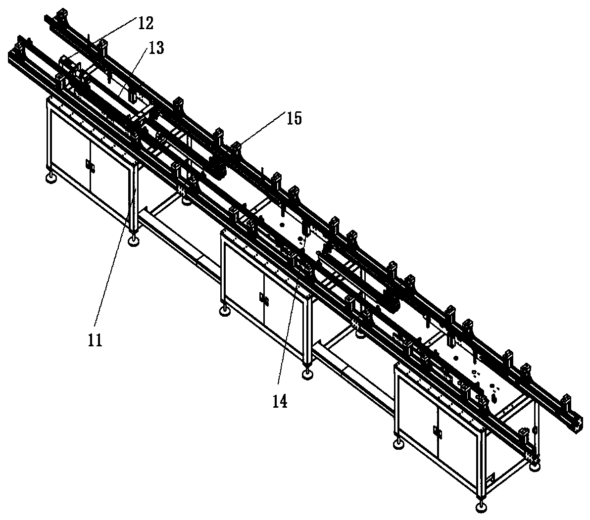 Direct type LED panel lamp automatic assembly line and assembly process