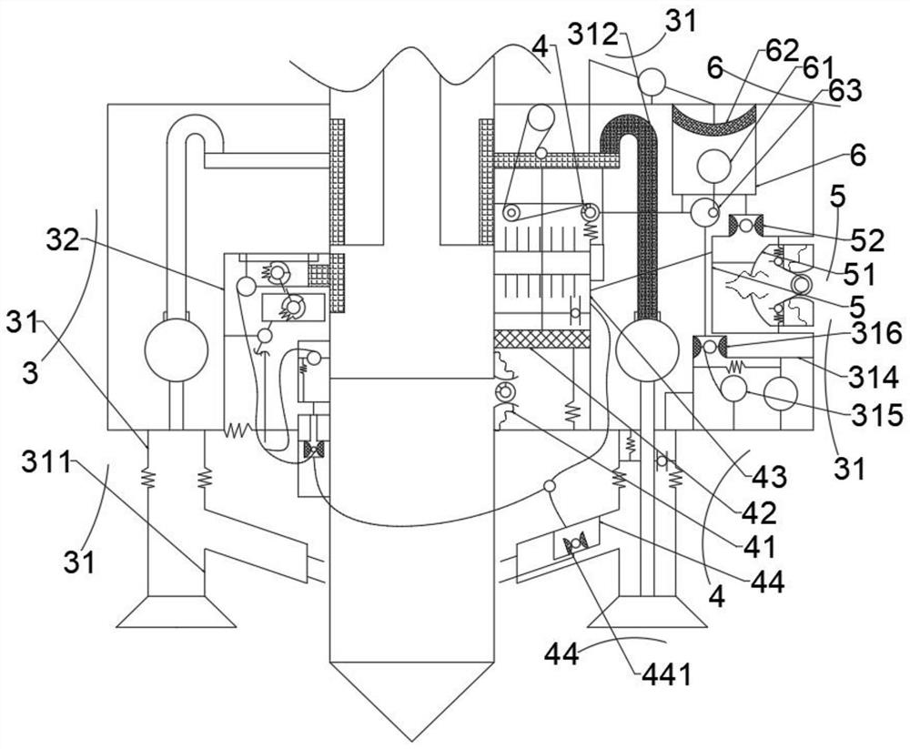 Pneumatic and hydraulic integrated flexible pressurizing and damping device for drill bit