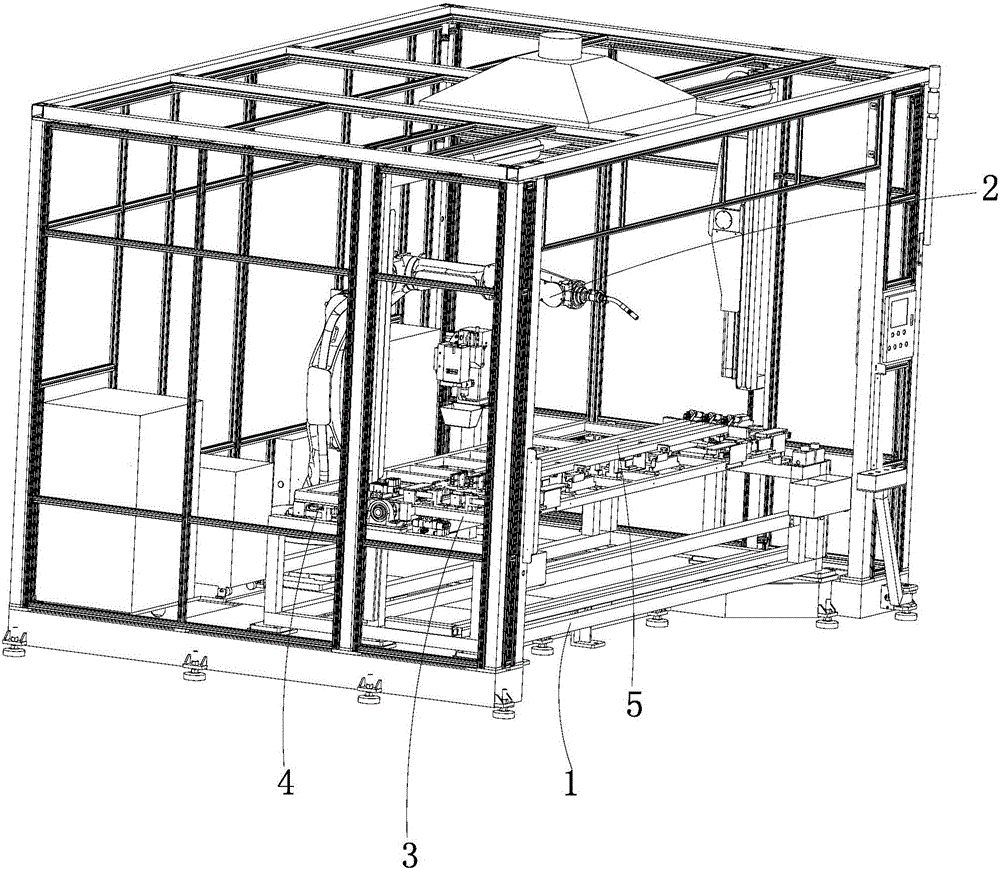 Stand column welding device