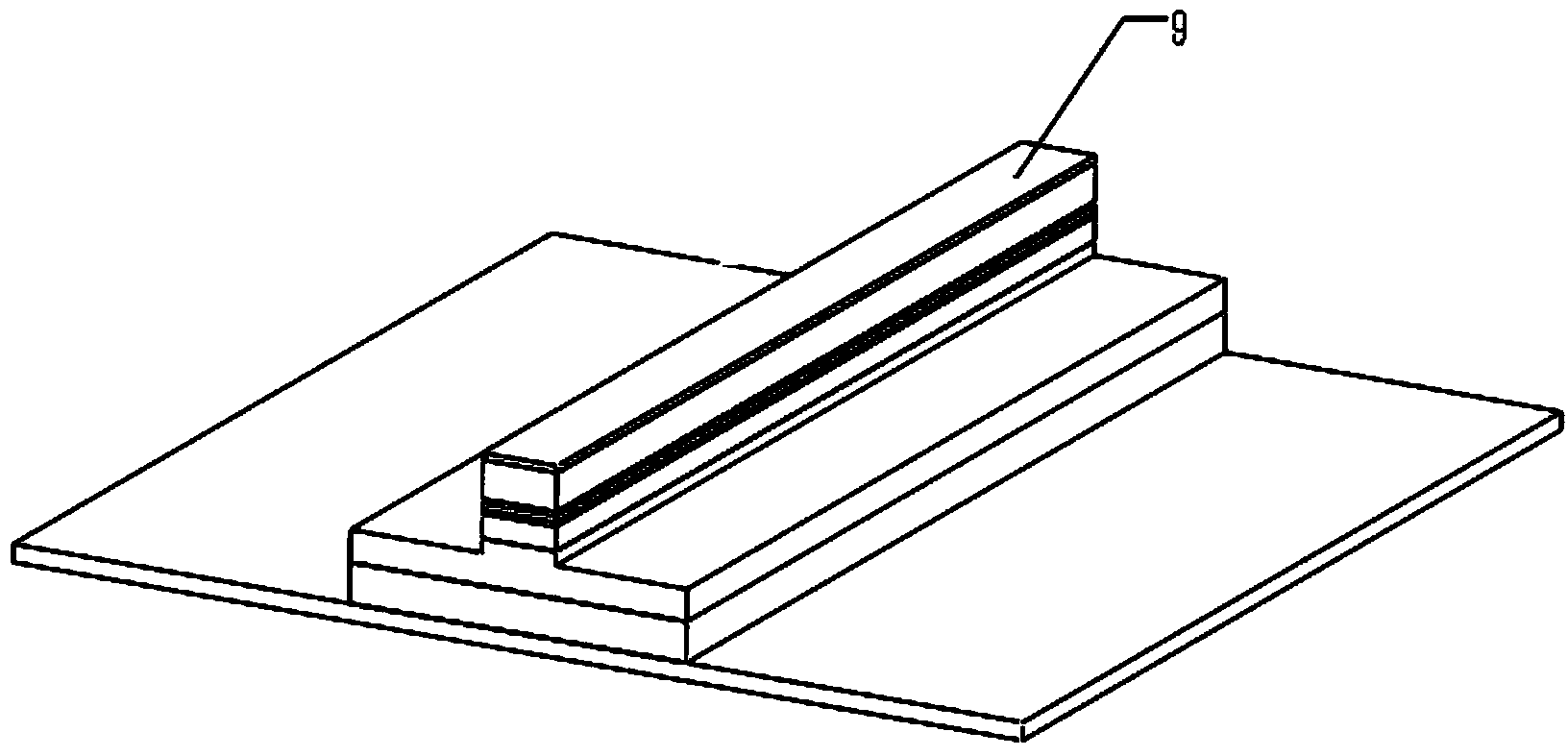 Traveling wave electrode gradual change coupling ridge waveguide InP double-heterojunction photo transistor