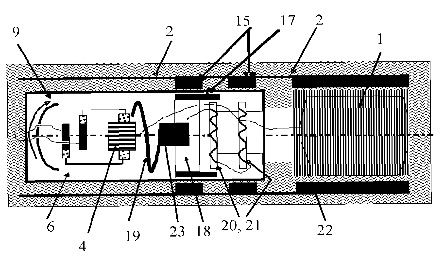 Submersible direct-current electric motor