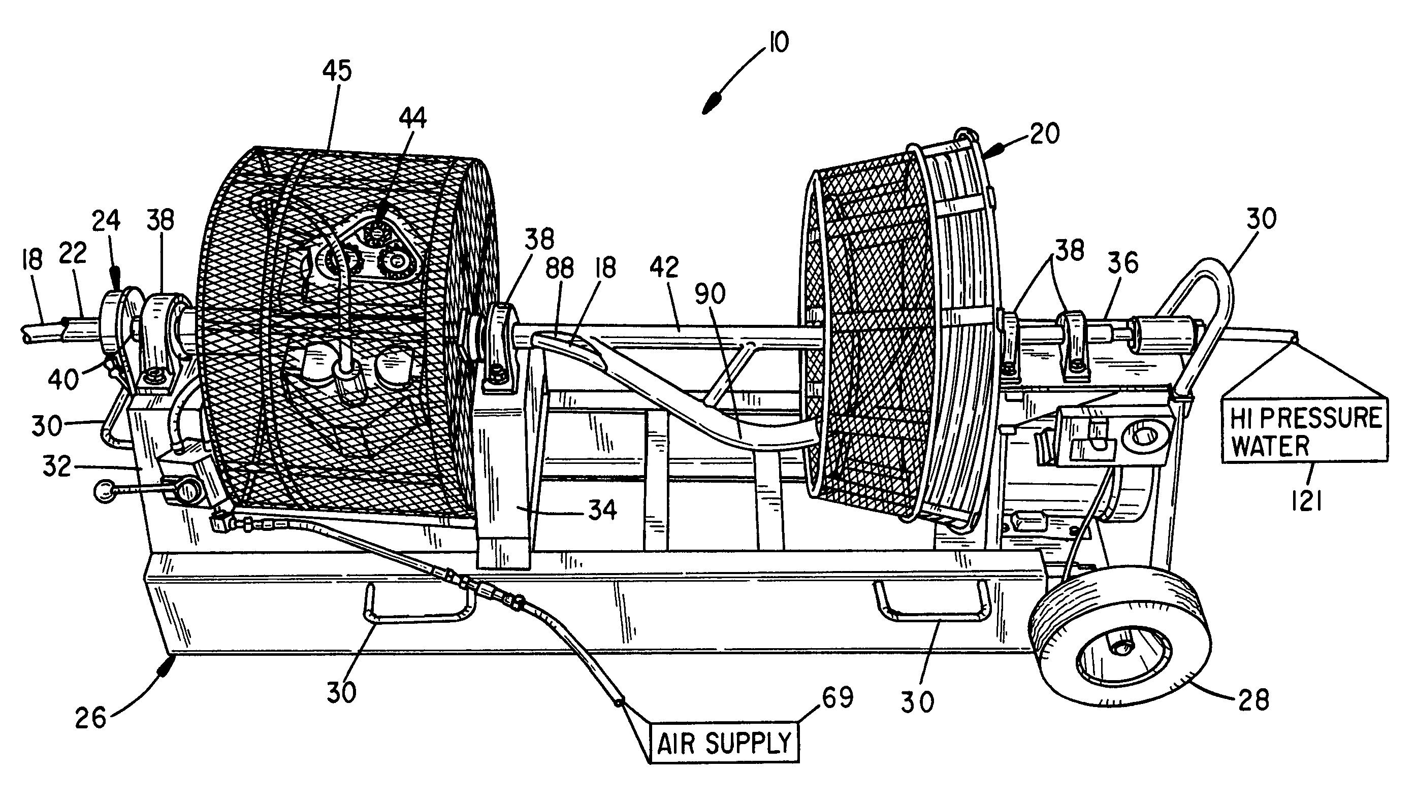 High pressure tube cleaning apparatus