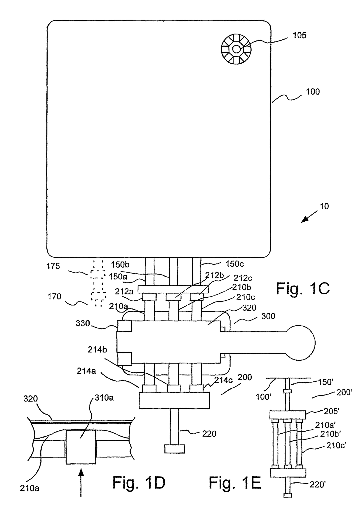 Injection system having readable information stores and method for controlling the operation thereof