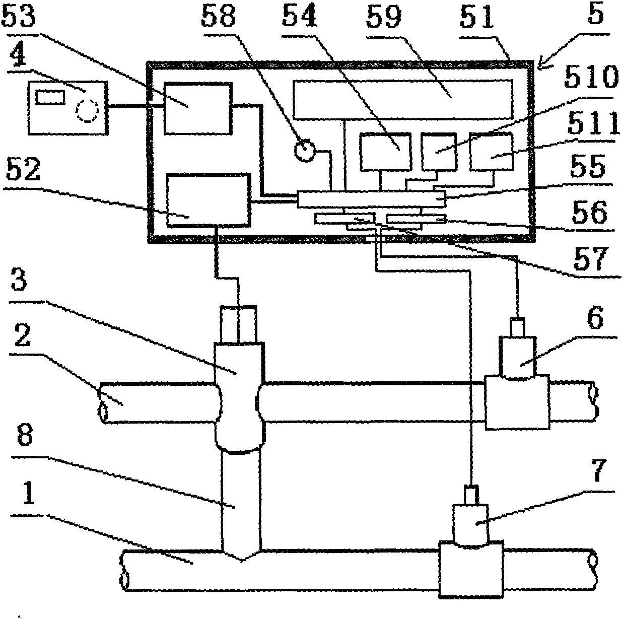 Heat quantity apportionment measuring method and device for central heating