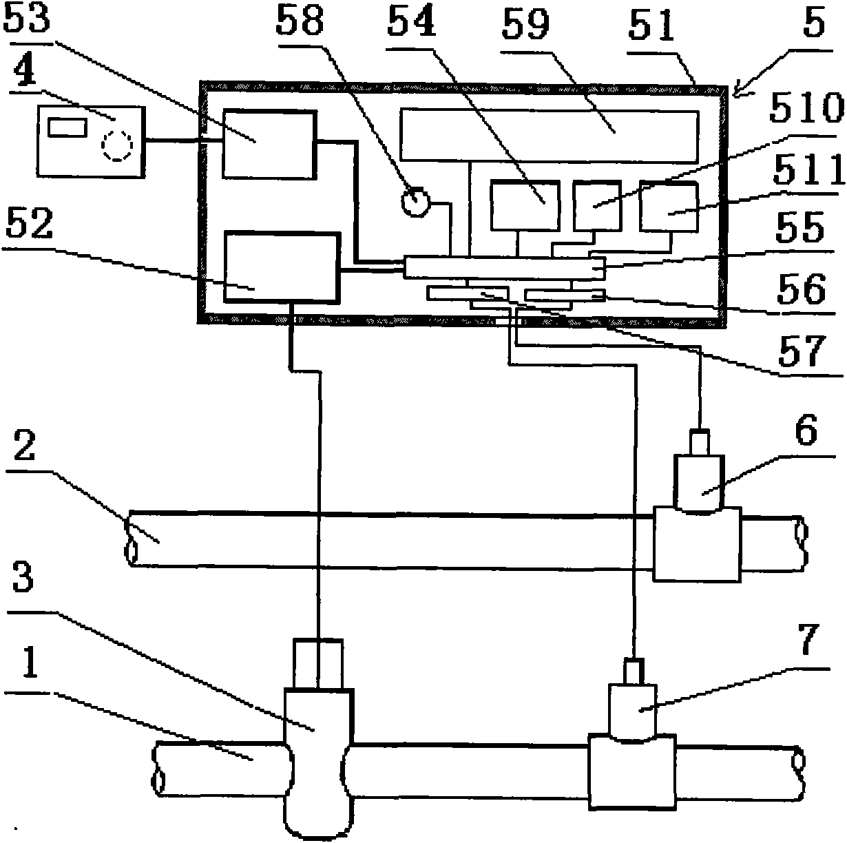 Heat quantity apportionment measuring method and device for central heating