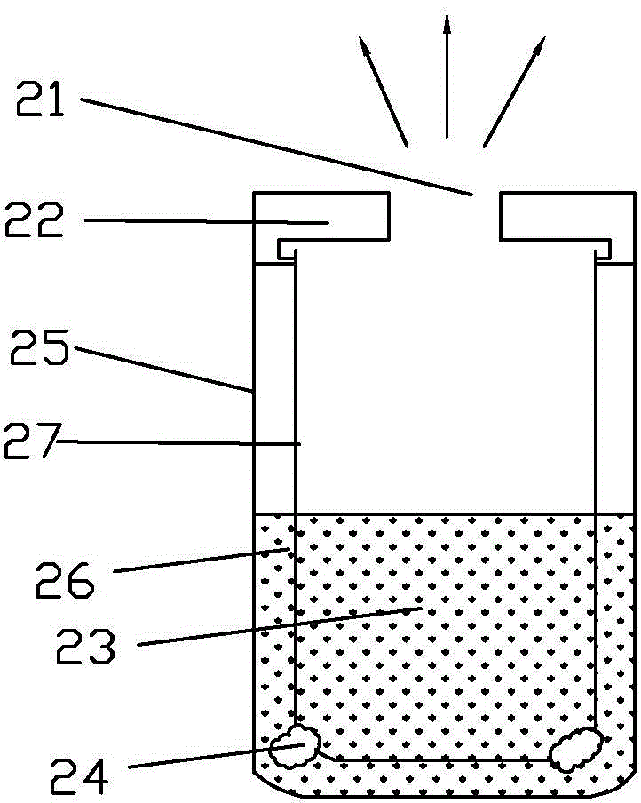 Heating container for preventing leakage of high-temperature metal material and manufacturing method thereof