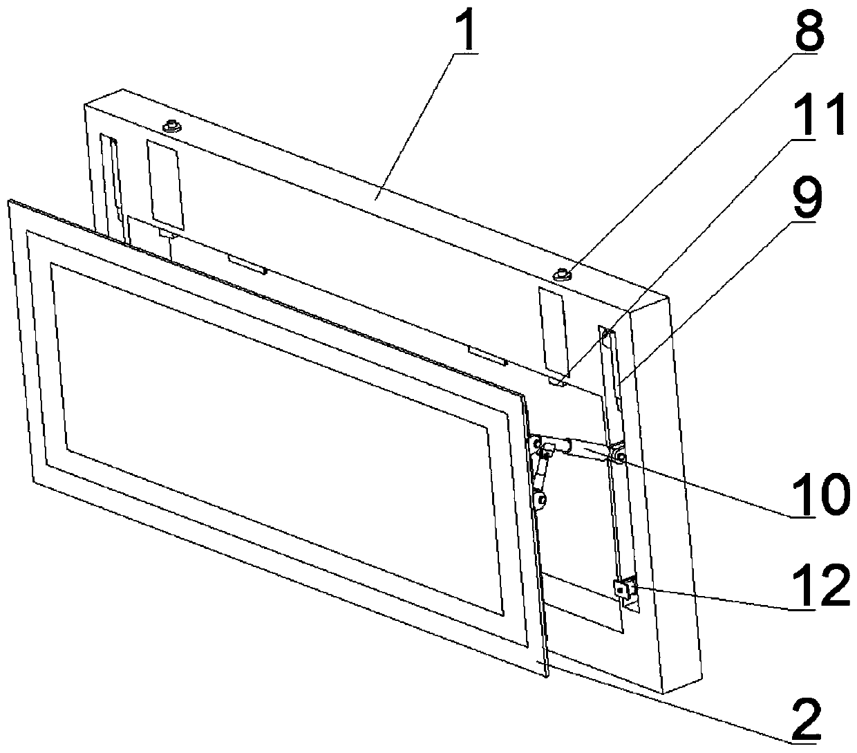 Downward-turning type passenger car safety escape window