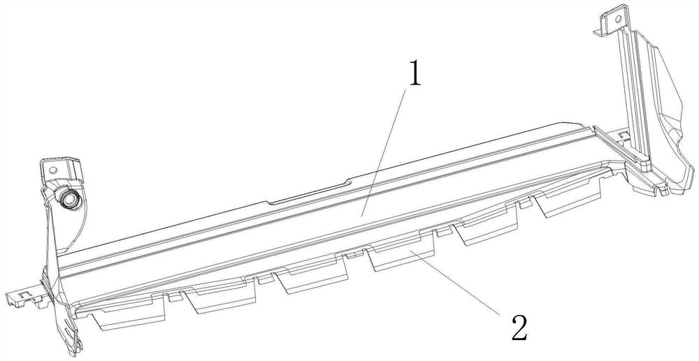 A kind of soft and hard rubber lap joint structure of air deflector