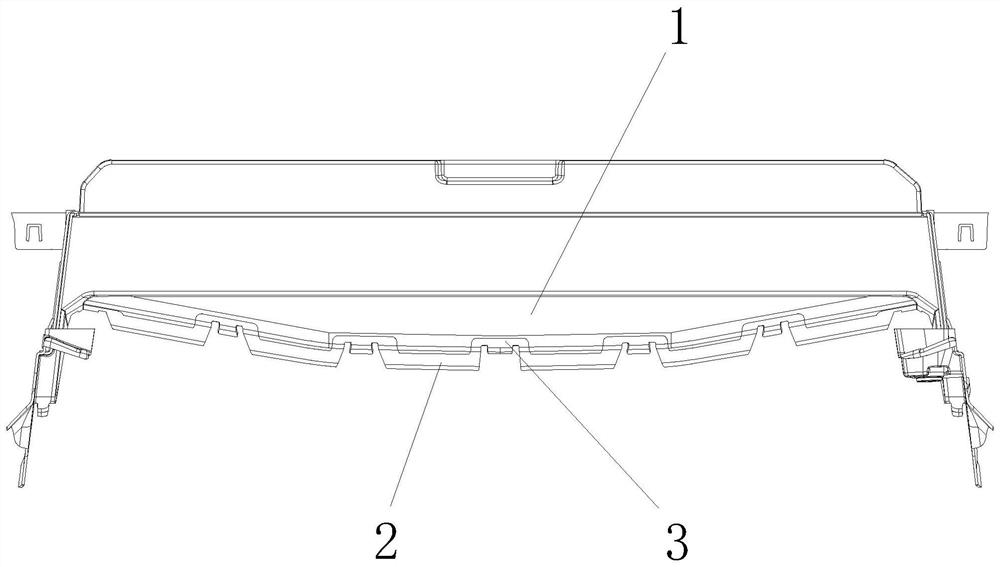 A kind of soft and hard rubber lap joint structure of air deflector