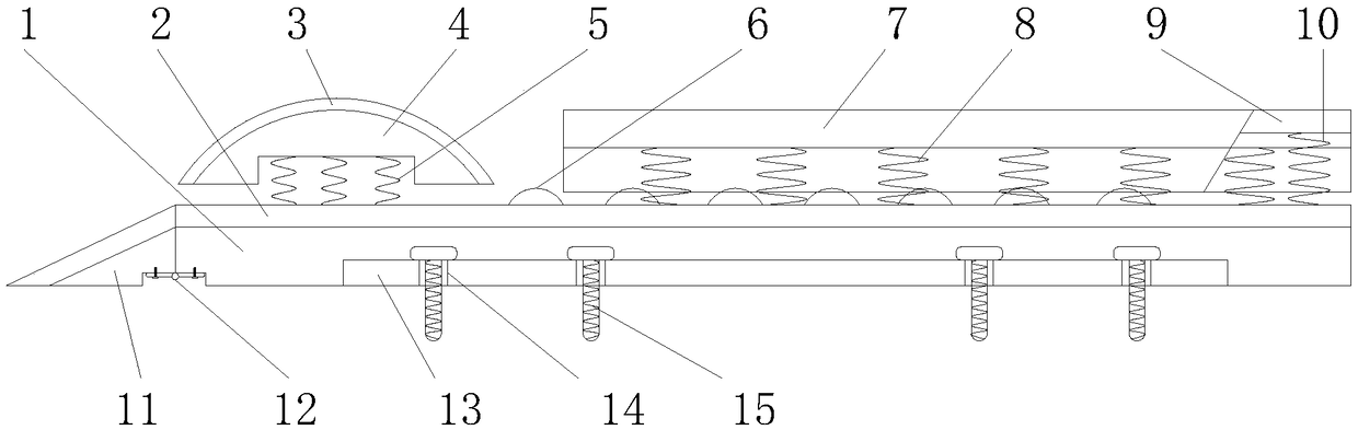 Fixed anti-skid device for intelligent parking garage