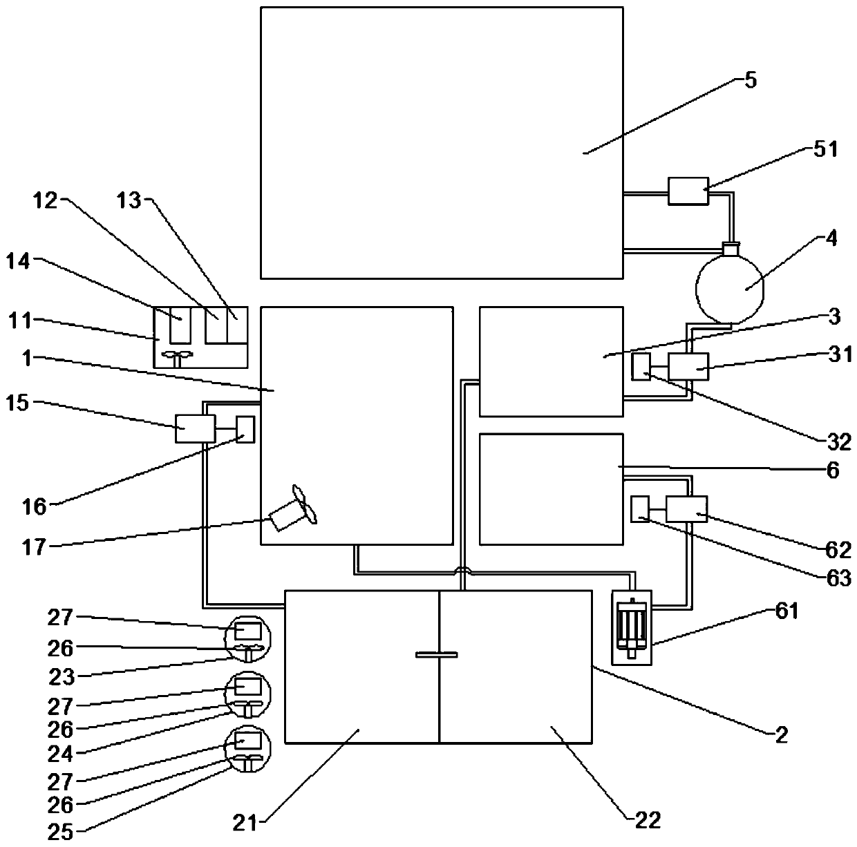 Treatment method of copper material production circulating water