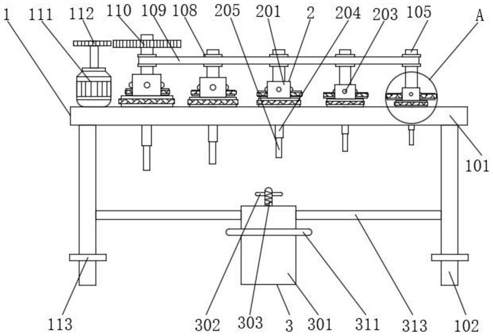 Multi-size screw fastening head placing platform for die assembling system