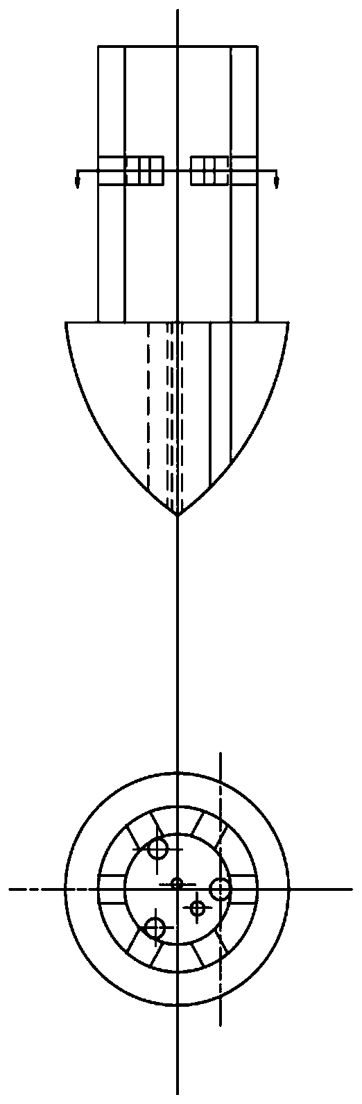 Internal channel ultrasonic vibration assisted internal spray electrolytic grinding system and method