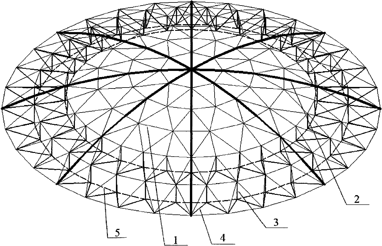 Suspended support arch shell structure