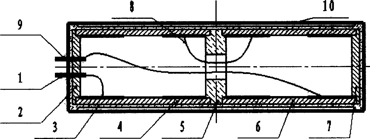 Small static-pressure-resisting hydrophone for drag-wire array