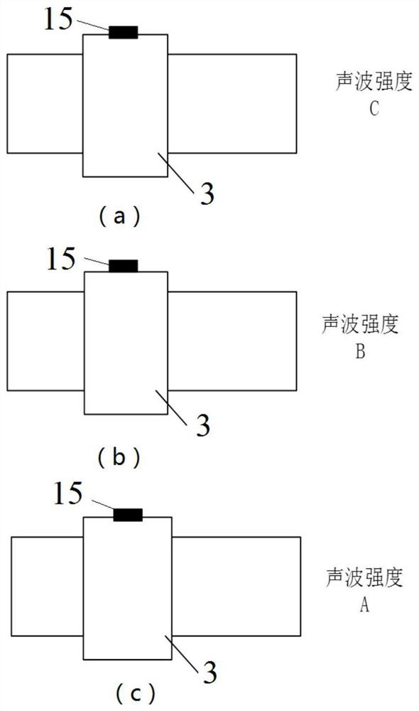 Sound wave monitoring system of pump and method