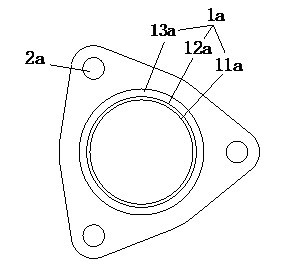 Method for processing exhaust pipe flange and special die thereof